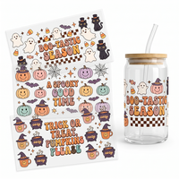 Housses de tasses durables, imperméables, lavables et anti-UV pour verres et mugs de 16/20/24 oz avec motifs de dessins animés
