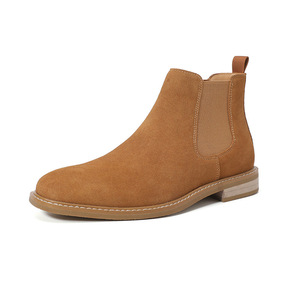 Bottes <span class=keywords><strong>Chelsea</strong></span> pour <span class=keywords><strong>homme</strong></span>, automne/hiver, mi-mollet, à enfiler, dessus en <span class=keywords><strong>nubuck</strong></span>, antidérapantes, chaudes, absorption des chocs - Product Image 5