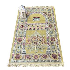 Juego de Alfombras de Oración Musulmana para Asia <span class=keywords><strong>Central</strong></span> - Alfombra con Flecos de 3 Piezas con Cuentas de Tasbih y Caja de Almacenamiento, Accesorios Completos para la Oración Islámica - Product Image 3
