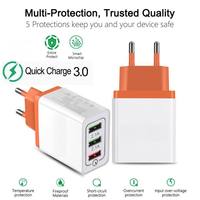 3USB 3 Ports QC3.0 Quick Wall Charger Smart QC 3.0 USB Fast Charging 18W Adapter pour SAMSUNG IPHONE HUAWEI xiaomi