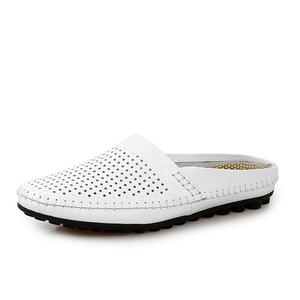 Chaussons décontractés <span class=keywords><strong>pour</strong></span> hommes en cuir de vache brut, à bout ouvert, mocassins, chaussures en cuir véritable <span class=keywords><strong>pour</strong></span> l'extérieur, vente chaude - Product Image 3