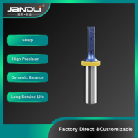 JANDLI Fraise droite à 3 dents TCT soudée pour découpe de panneaux, revêtement Nano Blue, compatible OEM/ODM pour machine de nesting CNC