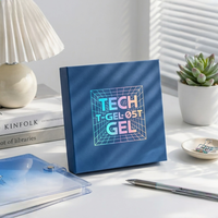 Carnet à anneaux A5 personnalisé LABON, esthétique, en PVC bleu transparent, journal personnalisable, planificateur rechargeable, papeterie en gros OEM