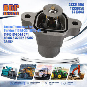 Termostato de motor 4133L064 4133L056 T413847 para Perkins 1103A-33 1104C-44 1104C-E44 C4.4 C7.1 C9 C6.6 320D2 323D2 336D2 - Product Image 2