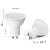 Projecteur LED de jardin et de plafond en aluminium GU10/GU53/MR16 COB ultra-lumineux à économie d'énergie avec télécommande, CRI élevé 80-90