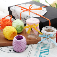 Cordon en papier raphia coloré de 20 m, ficelle écologique pour loisirs créatifs et cadeaux