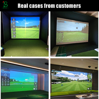 Écran d'impact de golf HD personnalisé double couche durable pour l'intérieur et l'extérieur avec caractéristiques ignifuges et insonorisées pour simulateurs