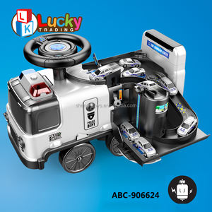 Lk Speelgoed Kinderen Rijden Op Auto 2 In 1 Rit Op Politietruck Spoor Speelgoed Set Jongens Garage Schommel Slot Speelgoed Kinderen Parkeerplaats - Product Image 5