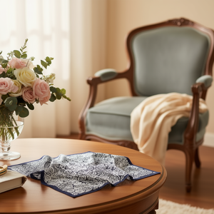 Pañuelo floral con diseño de rosas, 70x70cm, 38g, pañuelo cuadrado para mujer, accesorio de moda - Product Image 1