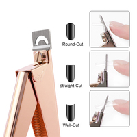 WELLFLYER NTCU-017 coupe-ongles de haute qualité en forme de U en acier inoxydable Extension française faux ongles coupe-ongles Kits de manucure