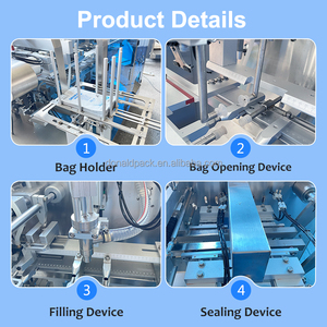 Premade Túi doypack Máy chiết rót cho nước trái cây mật ong Kem dầu thực phẩm lỏng mỹ phẩm dán Hệ thống đóng gói - Product Image 4