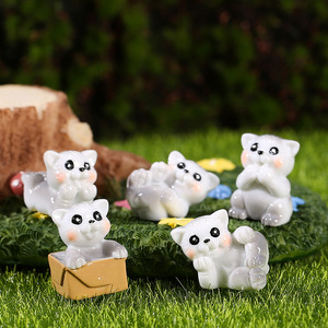 Figurines miniatures en résine de chat mignon pour la décoration de jardin, bonsaï, plantes succulentes, utilisation intérieure et extérieure - Product Image 2