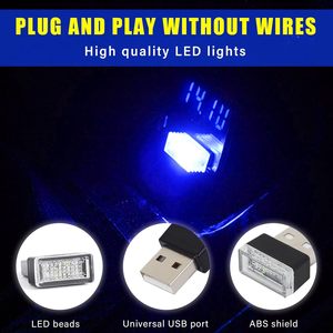 Lampe d'ambiance LED USB pour l'intérieur de la voiture, mini lampe décorative LED portable pour voiture, kit d'éclairage ambiant avec interface USB - Product Image 4