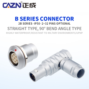 Connecteur circulaire en métal FGG 2B Series en acier inoxydable, fiche mâle droite 5 broches FGG.2B.305.CLAD92Z, type DIN 2 3 4 5 6 7 9 broches - Product Image 4