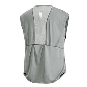 T-shirt sans manches en soie glacée pour homme, léger et respirant, débardeur de sport, course à pied, entraînement, veste athlétique sans manches - Product Image 2