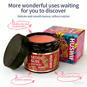 Unguento per Tatuaggi Vegano 120g Rosa Verde Viola, Etichetta Privata, Levigante e Idratante per Artisti e Cura Post-<span class=keywords><strong>Tatuaggio</strong></span> - Product Image 2