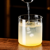 Vente en gros de gobelets à boisson froide en verre borosilicate transparent personnalisés avec logo, 270 à 500 ml, pour cocktails, bière, café glacé, jus, thé