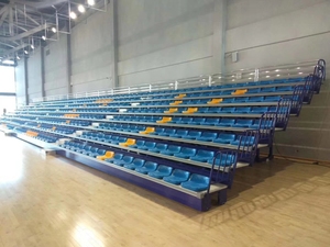 <span class=keywords><strong>Gradas</strong></span> retráctiles deportivas de fábrica con asiento de estadio, silla de esquina de HDPE para cancha de baloncesto, cancha de voleibol, cancha de fútbol - Product Image 4