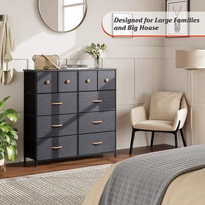 Armoire de rangement pour meubles en bois, table à 10 tiroirs, <span class=keywords><strong>commode</strong></span> en rotin et bois blanc, pour chambre à coucher, ensemble de vêtements - Product Image 2