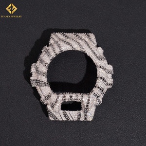 HOT Selling DM6900 Silver VVS1 Miossanite <b>Watch</b> Bezel White Black Moissanite Diamond <b>Watch</b> <b>Case</b> Hip Hop Jewelry Iced Out Diamond - Product Image 1