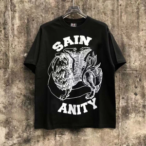 T-Shirt da Uomo Oversize in <span class=keywords><strong>Cotone</strong></span> 100% di Alta Qualità con Stampa Fiamme, Abbigliamento Streetwear Saints Vanity - Product Image 6
