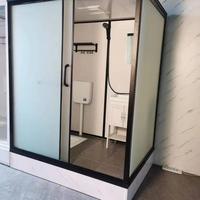 Cabine de douche coulissante préfabriquée tout-en-un de luxe moderne avec toilette portable