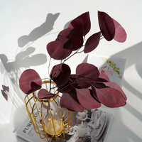 Bouquet de Noël en eucalyptus naturel préservé, feuilles d'argent et de pomme, pour la décoration intérieure