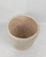 Pot de fleurs en bois massif rustique fabriqué en usine, jardinière en bois de forme ronde et de couleur naturelle pour la décoration de la maison et le jardinage