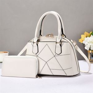 2PCS <b>Set</b> Women Leather Totes Single Shoulder Strap Crossbody Bag Waterproof PU Handbags - Product Image 6