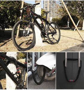<span class=keywords><strong>Candado</strong></span> de Cadena con Contraseña Antirrobo para <span class=keywords><strong>Bicicleta</strong></span>, <span class=keywords><strong>Candado</strong></span> para <span class=keywords><strong>Bicicleta</strong></span> de Montaña y Motocicleta Eléctrica - Product Image 6