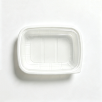 Boîte alimentaire transparente avec couvercle unique, contenants à emporter, micro-ondables, écologiques, boîte d'emballage en plastique transparent