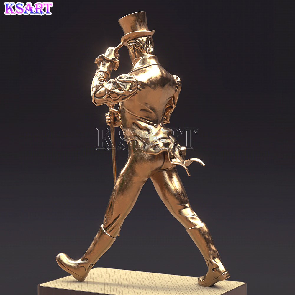 Johnn Walking Man Statue - Life-Size Resin Figure for Decorations