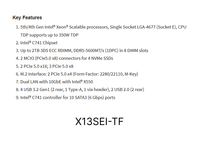 Motherboard Server MBD-X13SEI-TF/F E-ATX dengan Soket Tunggal LGA-4677 (SocketE) Intel C741, Mendukung DDR5