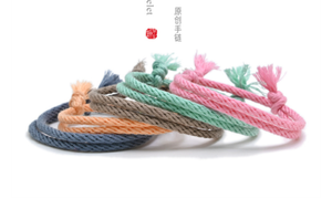 กำไลข้อมือทอแบบสายสีปรับได้สำหรับชายหญิง,กำไลข้อมือเส้นด้ายฝ้ายแบบกัญชงสำหรับให้ของขวัญใช้ได้ทั้งชายและหญิง - Product Image 2