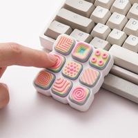 Porte-clés Fidget imprimé en 3D, jouet anti-stress, clavier interactif, bouton de décompression, cadeaux pour soulager le stress