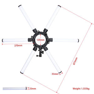 Éclairage photographique 120W 6 tubes LED Star Light <span class=keywords><strong>Photo</strong></span> Studio Camera Phone Video Light - Product Image 3