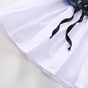 ชุดเดรสแฟชั่นสำหรับเด็กผู้หญิงตัวเล็กชุดเสื้อผ้าแบบจับคู่สไตล์ตะวันตก - Product Image 6