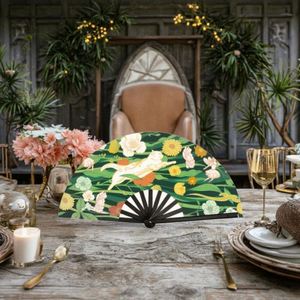 Éventail pliant en plastique personnalisé avec logo, motif imprimé léopard, technique de sublimation pour mariage, danse, artisanat - Product Image 6