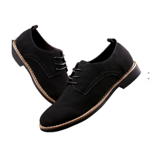 Mens British Style Business Casual Shoes in <b>Plus</b> <b>Size</b> Knit <b>PVC</b> with Frosted Anti-Slip Lace-Up Closure TPU Midsole Autumn Loafers - Product Image 2