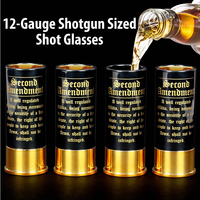 Verre à shot en plastique de 40 ml pour spiritueux, couleurs plaquées, logo personnalisé, style cartouche de pistolet