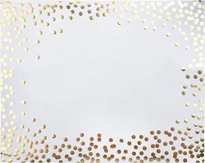 Plastic Packaging 45 Pieces Gold Foil Plastic Placemats White and Golden Dots