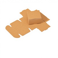Petite boîte carrée pliable en papier kraft blanc pour emballage de montres, lunettes et bibelots faits à la main, avec revêtement UV