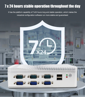 PC Mini Industri Tanpa Kipas Barebone Core I3 6157U Dual Core RAM DDR4 6 RS232 COM Dual RJ45 LAN Otomatisasi Tertanam Tersedia