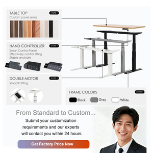 Table d'ordinateur ergonomique intelligente à moteur unique, réglable <span class=keywords><strong>en</strong></span> hauteur, pour position assise ou debout, vente <span class=keywords><strong>en</strong></span> gros OEM ODM - Product Image 6