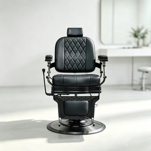 Fauteuil de barbier classique vintage, hydraulique, inclinable, robuste, pour salon et barbier - Product Image 5