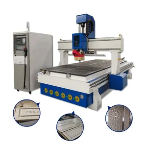 4X8 PAI meja vakum Atc Cnc Router pertukangan kayu Harga 1325 perubahan alat otomatis 3 sumbu Tiongkok