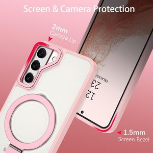 Coque mate pour Samsung Galaxy S22 S23 S24 Plus couverture de support d'anneau magnétique Ultra mince mignon pour les filles nouveaux modèles - Product Image 4
