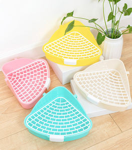 Yüksek kalite kolay temiz plastik evcil tuvalet lazımlık eğitmen kobay gibi küçük hayvanlar için köşe tava - Product Image 2