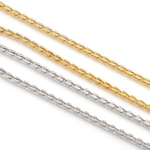 Cadena de cuerda redonda de acero inoxidable chapada en oro 304, joyería fina de metal para mujer, collar, tobillera, accesorio DIY - Product Image 5