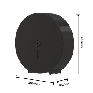 Distributeur de rouleaux de papier toilette jumbo commercial FANDA, moderne, en acier, mural, écologique, 270 mm, noir, garantie 1 an, solution complète - Product Image 2
